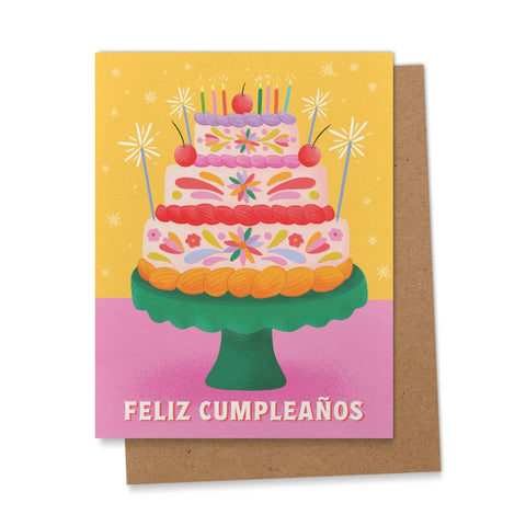 Feliz Cumpleaños Otomi Cake Greeting Card