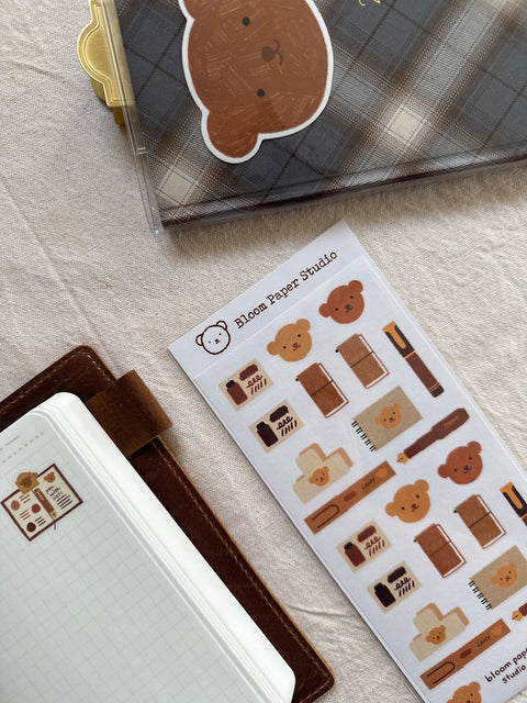 Bear and Desk Stickers