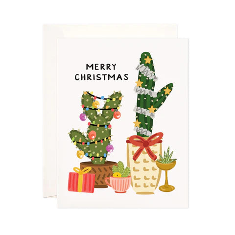 Christmas Cacti Greeting Card Box Set of 8
