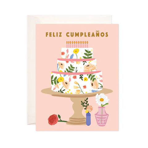 Cumpleaños Cake Greeting Card