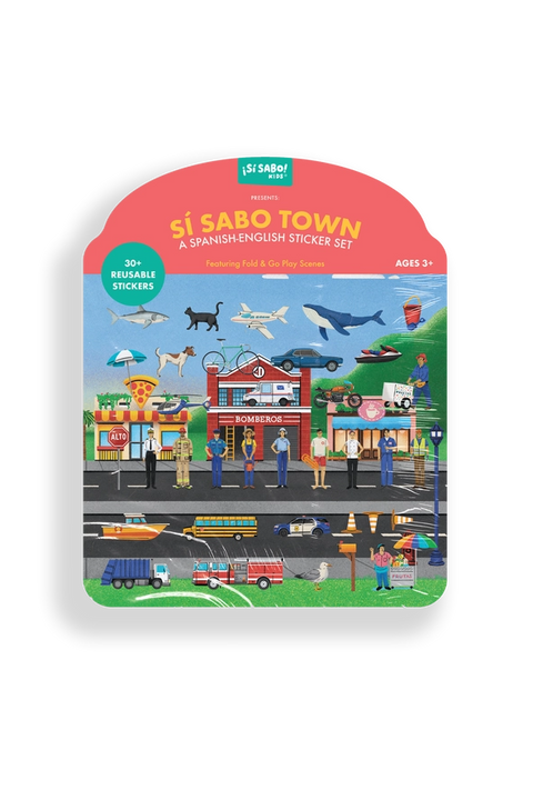 Sí Sabo Town: A Bilingual Reusable Sticker Play Set