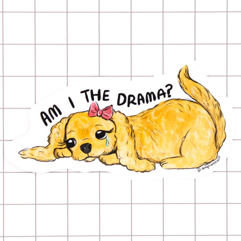Drama Puppy Vinyl Sticker