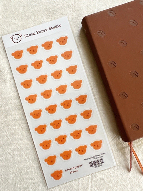Bear Is Happy Sticker Sheet