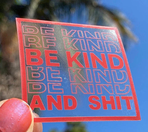 Be Kind Clear Sticker