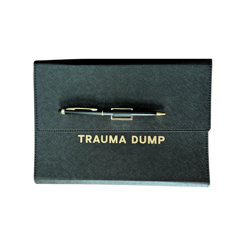 Trauma Dump Vegan Leather Journal Folio