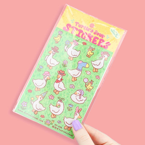 Ducks With Hats Sticker Sheet