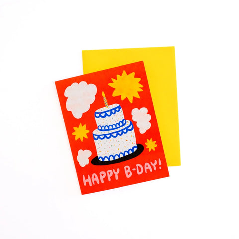 Happy B-Day Sprinkle Cake - Birthday Greeting Card