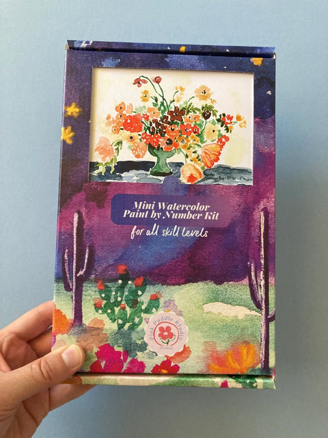 Dutch Flower Still Life Paint By Number Diy Watercolor Kit