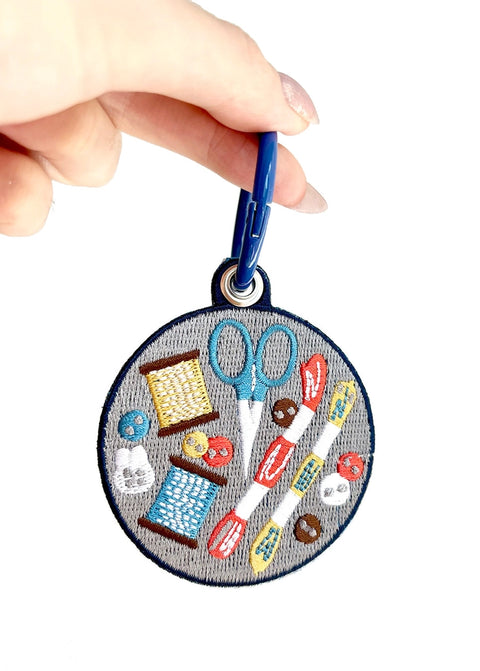 Butter Cookie Tin Embroidered Keychain