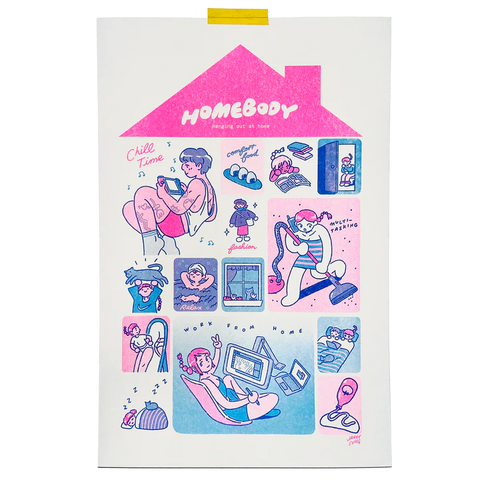 Homebody Risograph Print