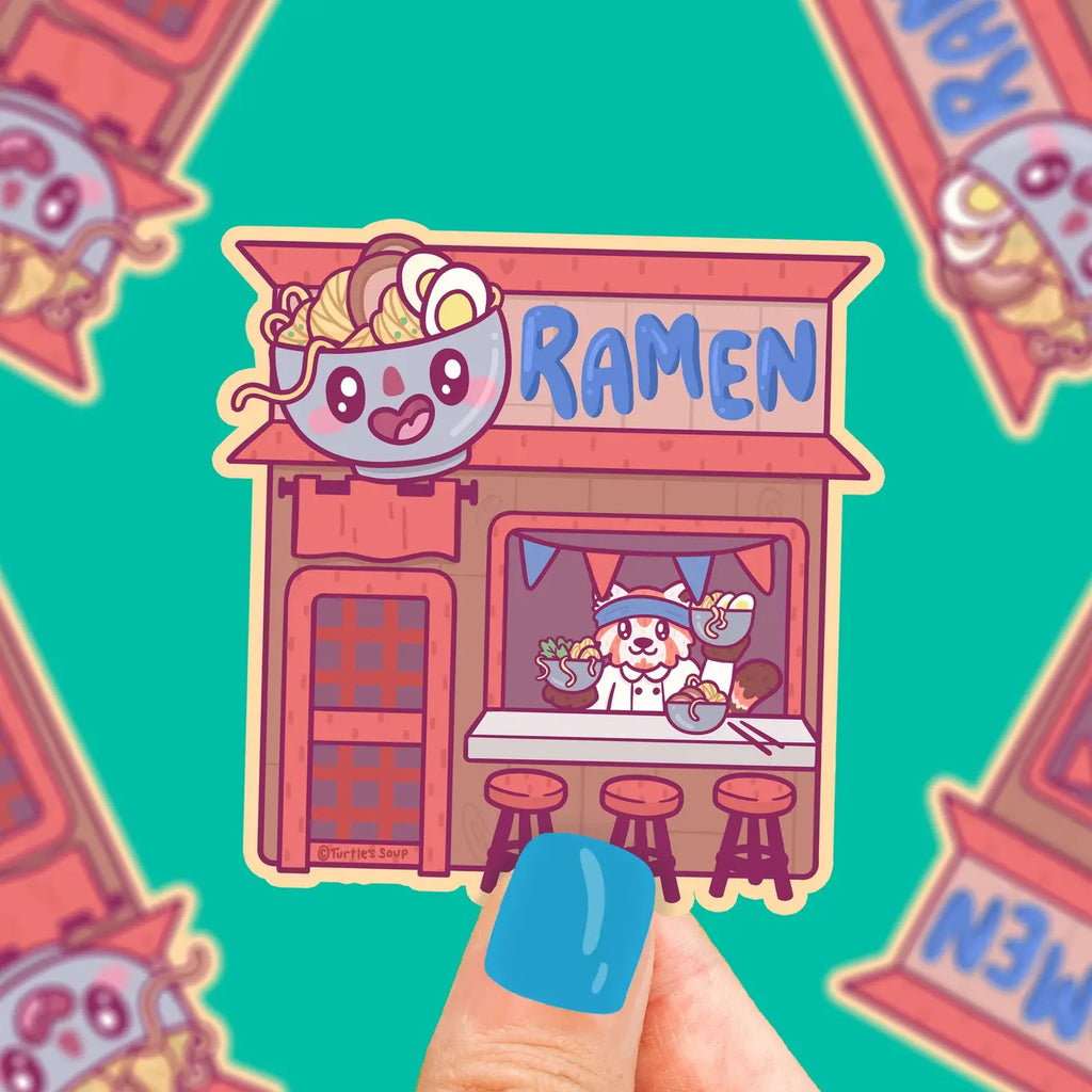 Ramen Booth Restaurant Shop Keeper Vinyl Sticker