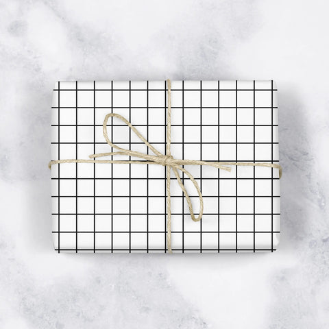 Modern Grid Gift Wrap Sheet