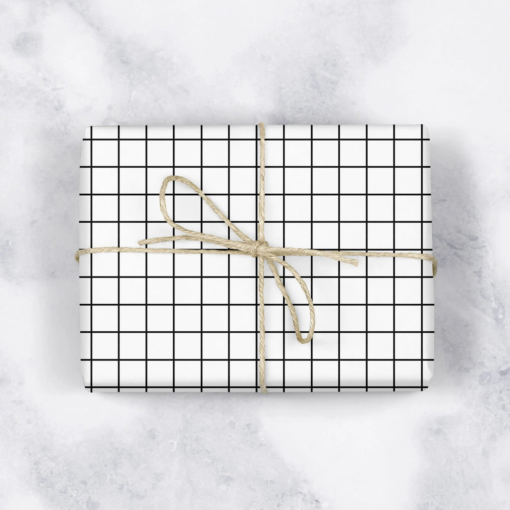 Modern Grid Gift Wrap Sheet