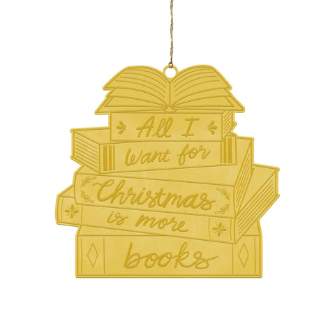 Stacked Books Ornament