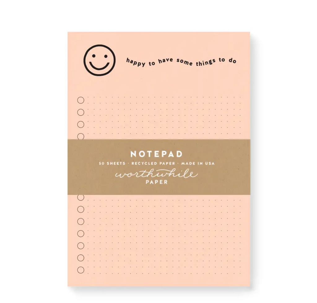 Happy Notepad - Pink