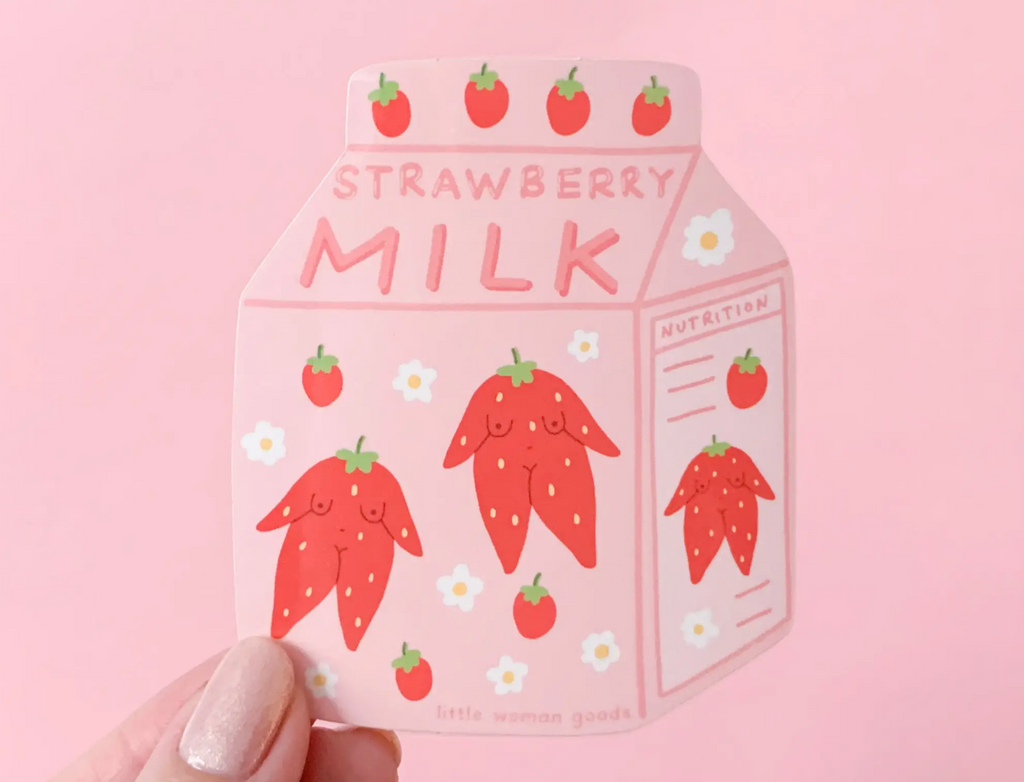 Strawberry Milk Vinyl Sticker