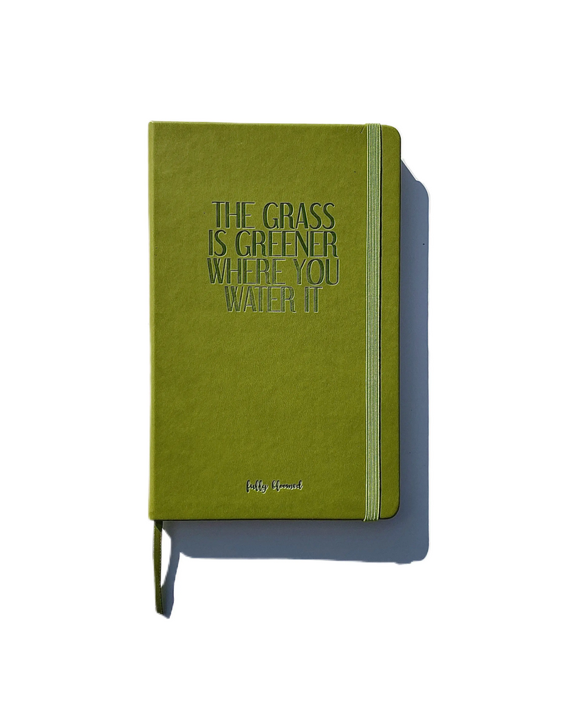 "The Grass is Greener Where You" - Vegan Leather Journal