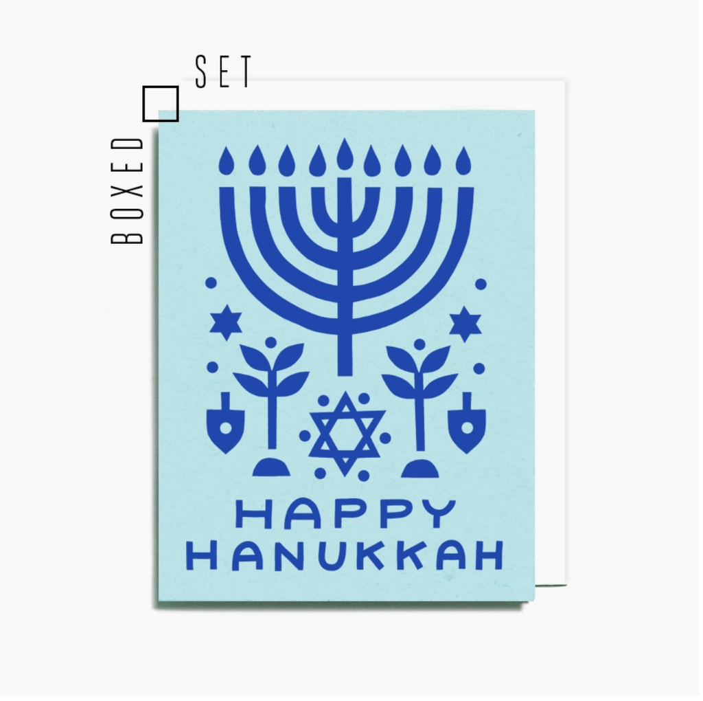 Happy Hanukkah Collage Card-Boxed Set of 6