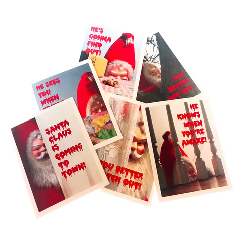 Assorted Creepy Santa Box Set Cards