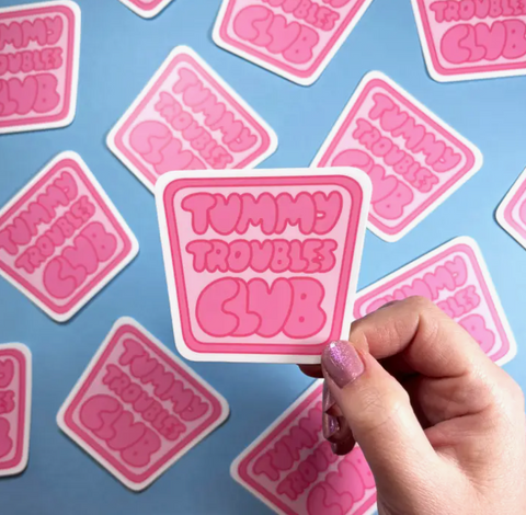 Tummy Troubles Club Vinyl Sticker