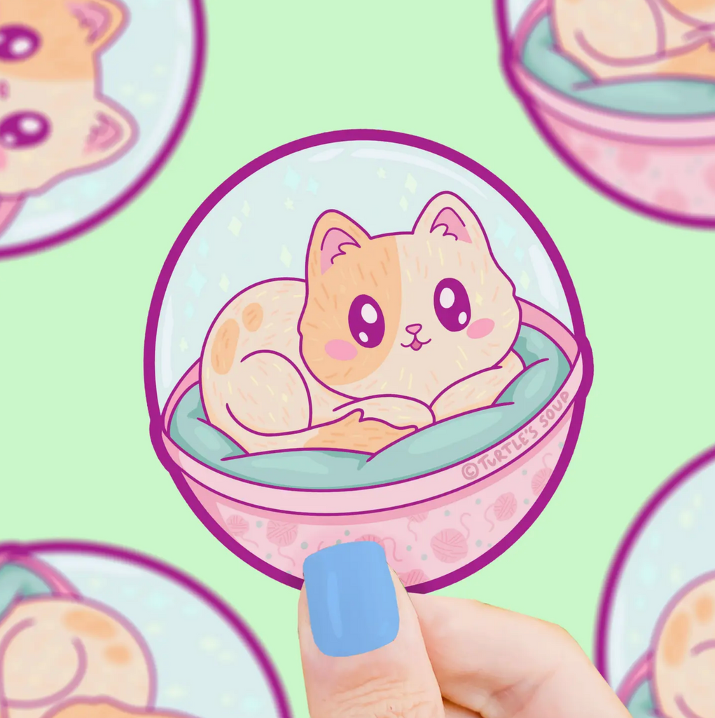 Cat Capsule Prize Toy Vinyl Sticker