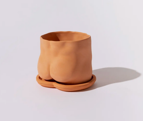 5" Terra-Cotta booty pot (With Saucer)