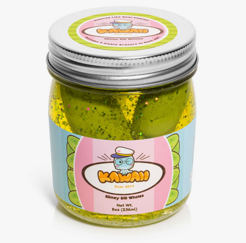 Shimmery Pickle Clear Slime