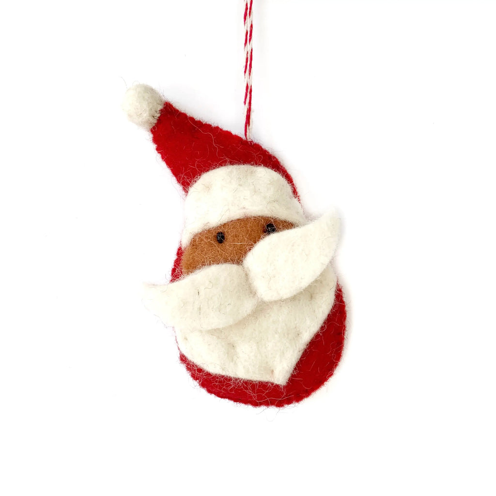 Santa Felt Wool Christmas Ornament