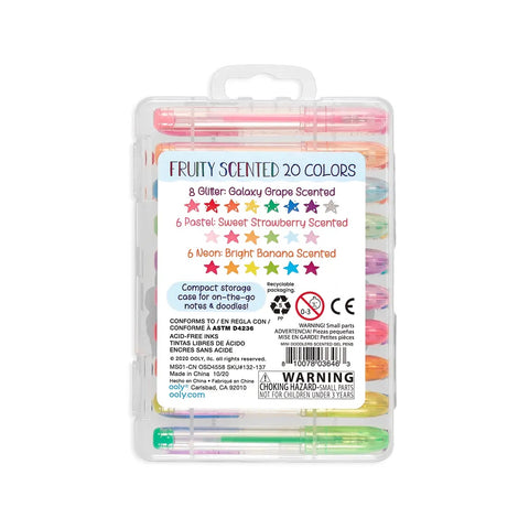 Mini Doodlers Fruity Scented Gel Pens- Set of 20