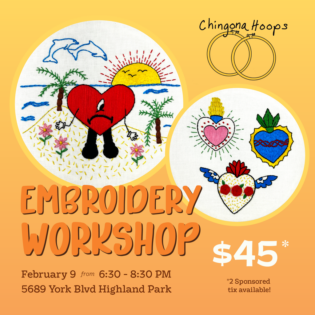 Modern Embroidery Workshop with Chingona Hoops